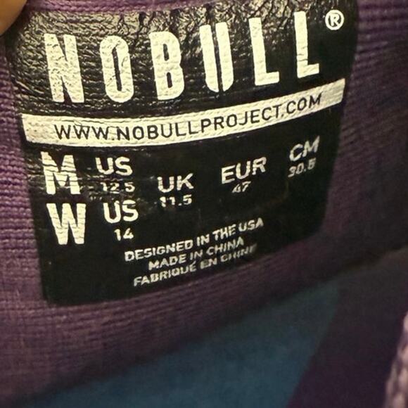 NoBull Outwork Purple/Blue Men Running Sneakers - SZ 12.5